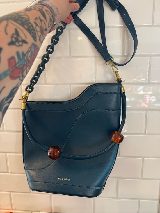 Pixie Mood Handbags - Pixie Mood Deep Teal Bag with Amber Accent Beads
